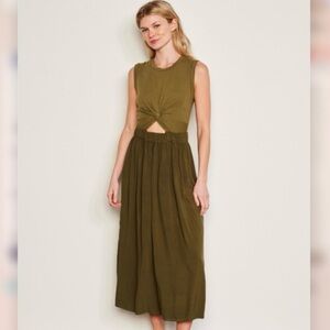 NWOT Sundry Midi Mixed Media Dress